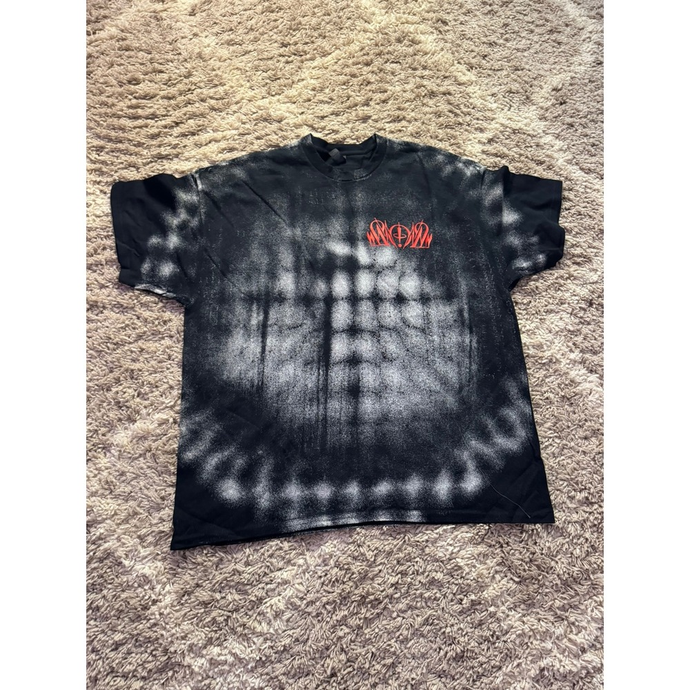 Muse Will of the People Tour Acid Wash Graphic T-Shirt Black 2XL